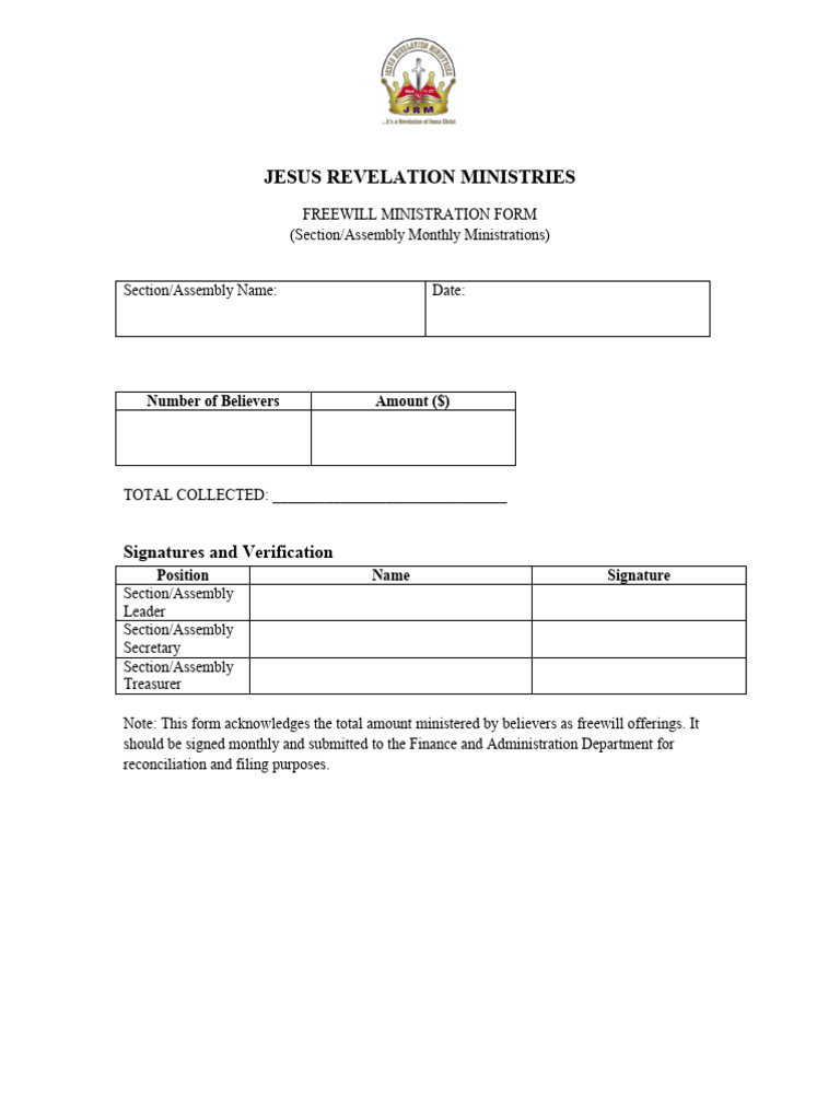 JRM Fwo Form | PDF