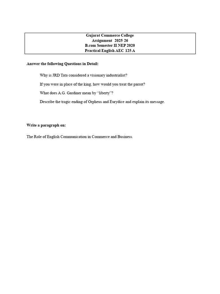 Semester 2 Practical English | PDF