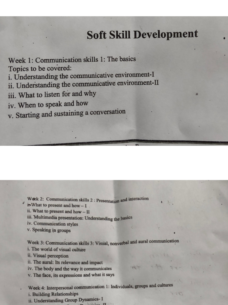 New Syllabus - Soft Skills | PDF