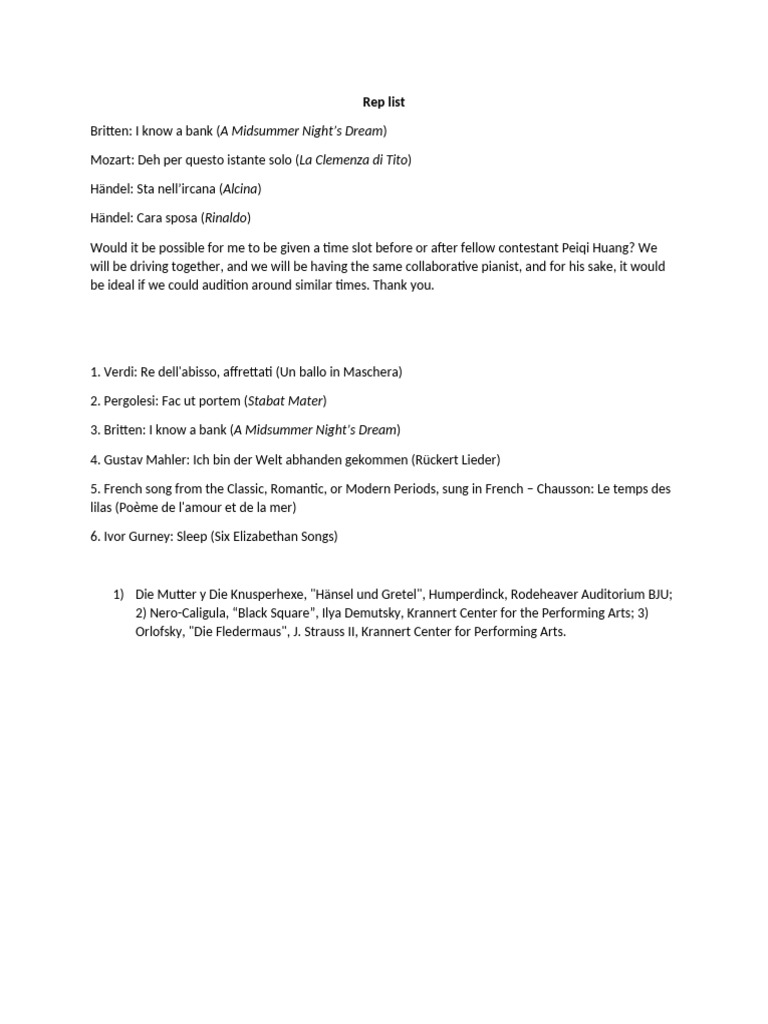 Met Rep List | PDF