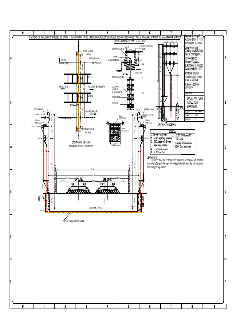 Electrical Cable Underground 616 Railway Crossing Final DWG | PDF ...