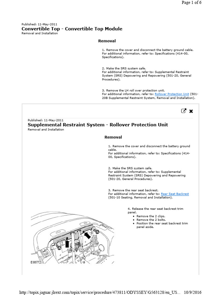 XK Convertible Top Module | PDF | Airbag | Automotive Technologies