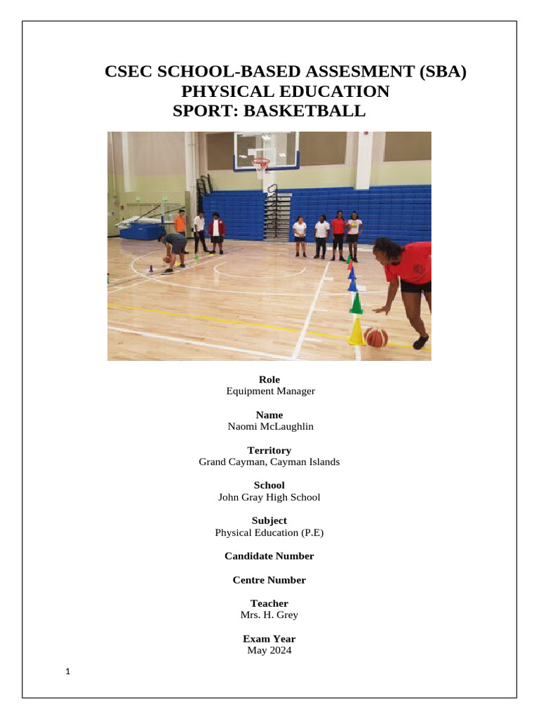Physical Education SBA | PDF | Sports | Ball Games
