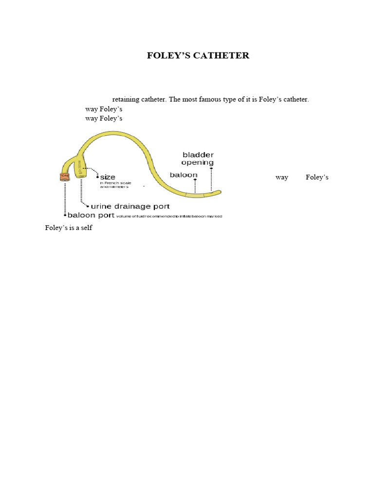 Foley Catheter | PDF | Urinary Tract Infection | Catheter