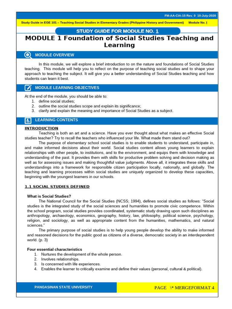 EGE 101 Module 1 | PDF