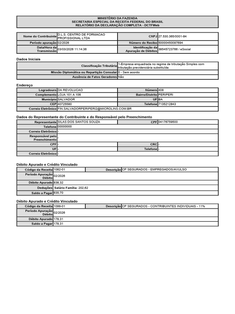Declaracao DCTF Web | PDF | Brasil