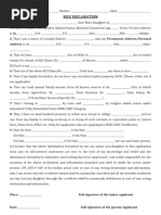 Odisha Self Declaration Form Guide | PDF