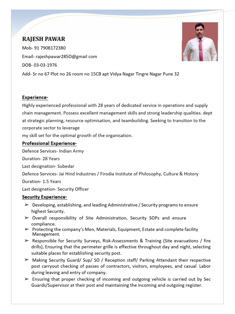 Rajesh Pawar CV | PDF