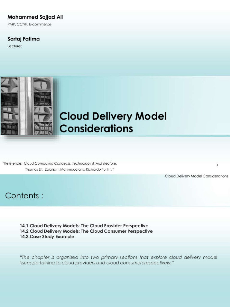Cloud Delivery Model Considerations | PDF