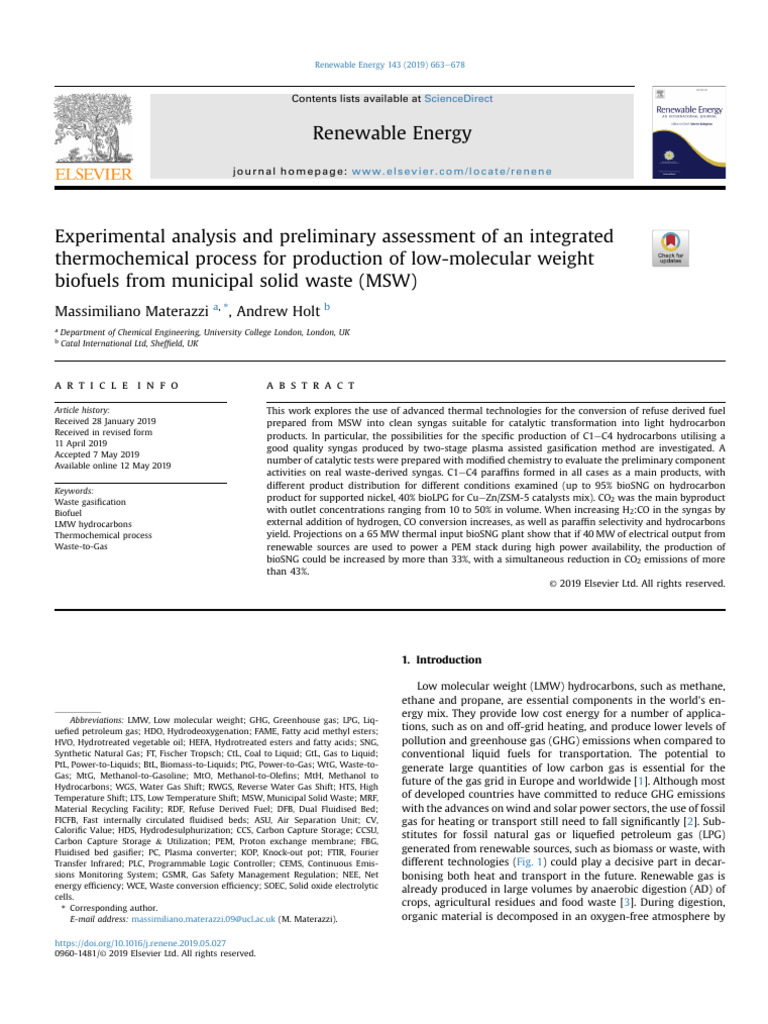 Plasma Gas | PDF | Biofuel | Gasification