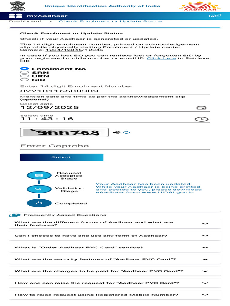 MyAadhaar - Unique Identification Authority of India Government of ...