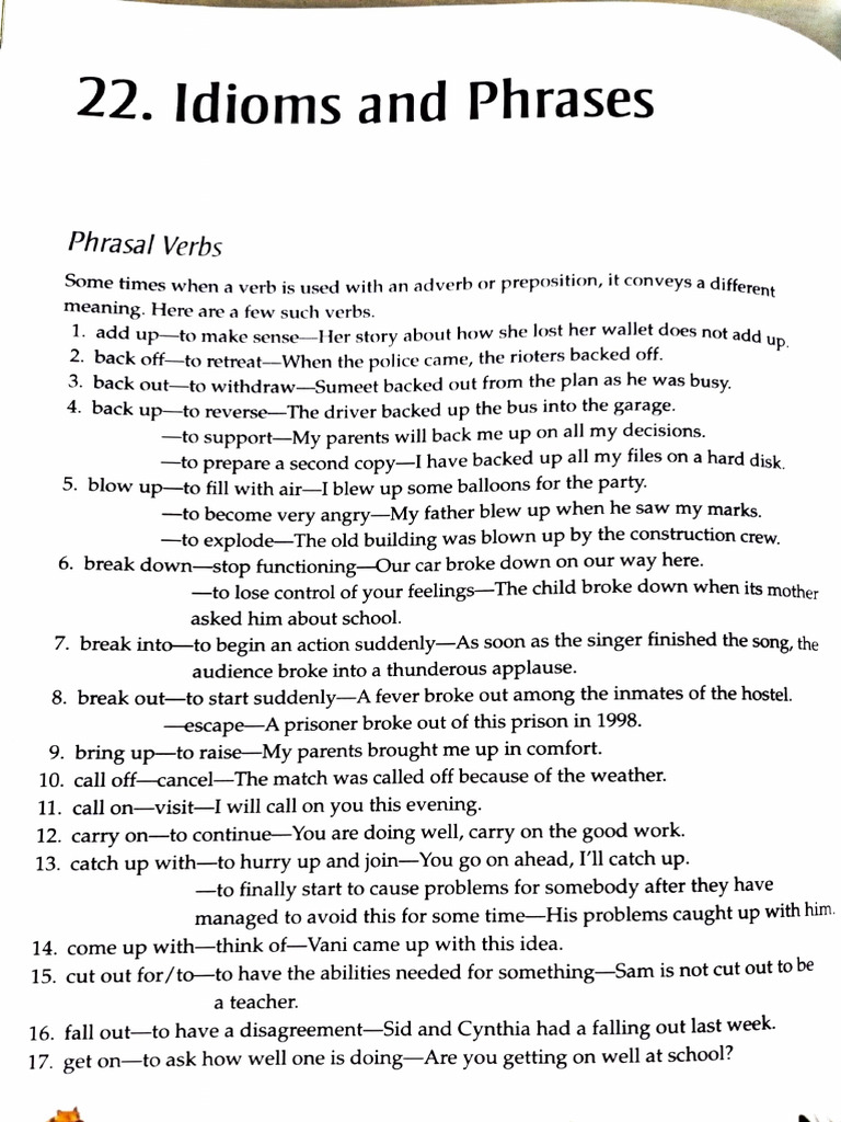 Idioms and Phrasal Verbs | PDF | Syntax | Semantic Units