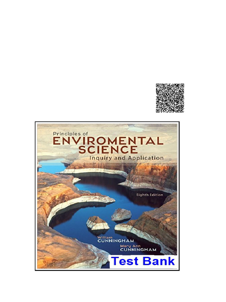 Principles of Environmental Science 8th Edition Cunningham Test Bank ...