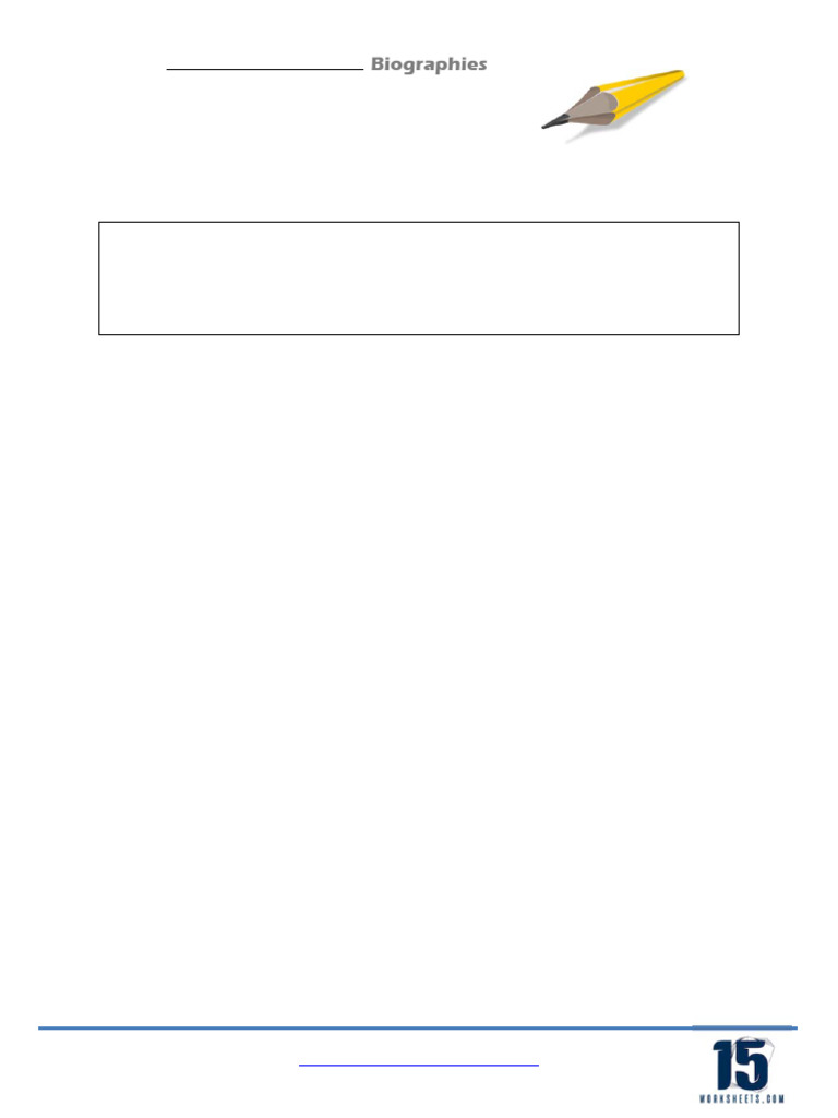 Worksheet Biography | PDF