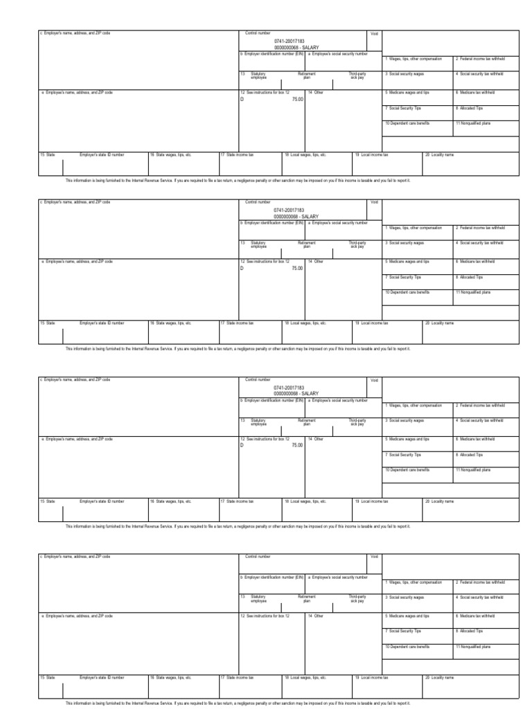 Essayon CG W-2 TAX Forms | PDF | Social Security (United States) | 401(K)