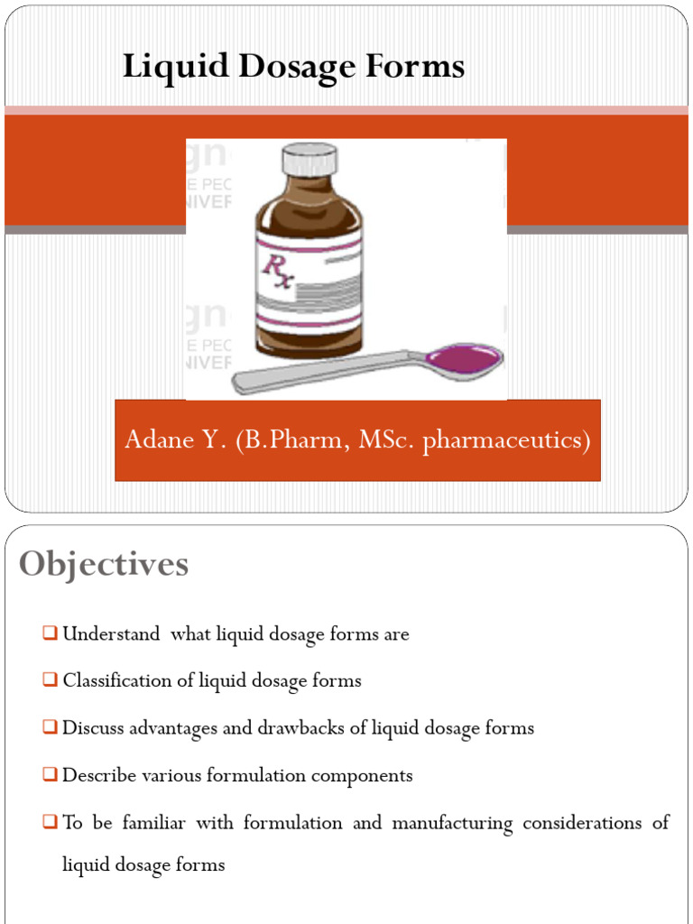 5 AD Liquid Dosage Forms | PDF | Emulsion | Pharmaceutical Formulation