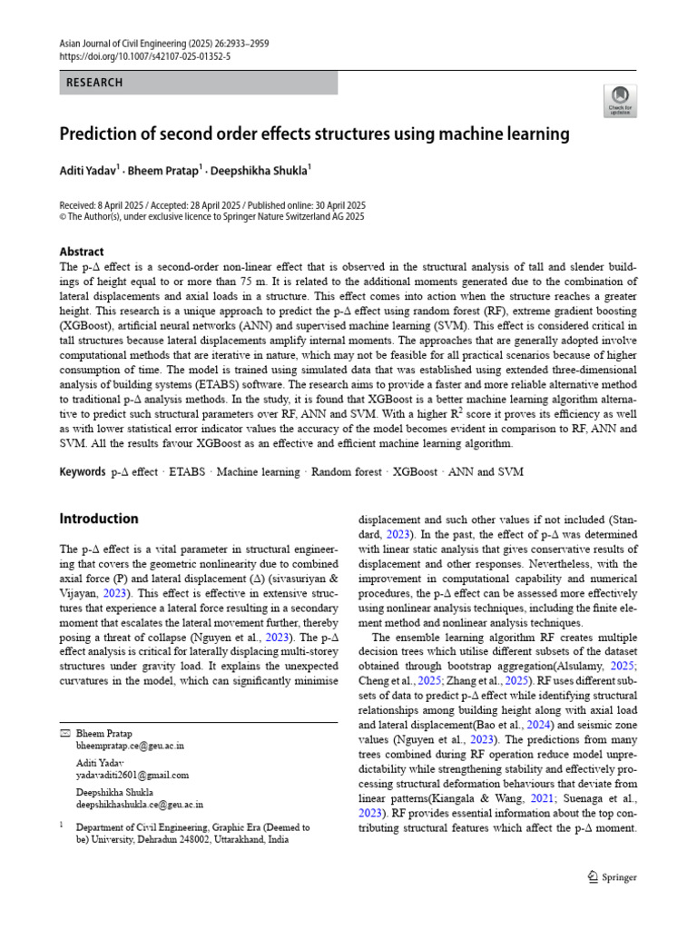Prediction of Second Order Effects Structures Using Machine Learning ...