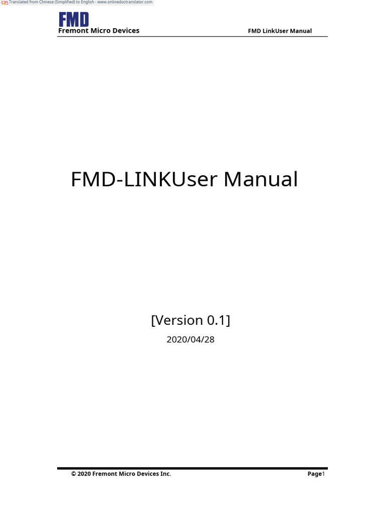 FMD Link User Manual 1 | PDF | Computer File | Window (Computing)