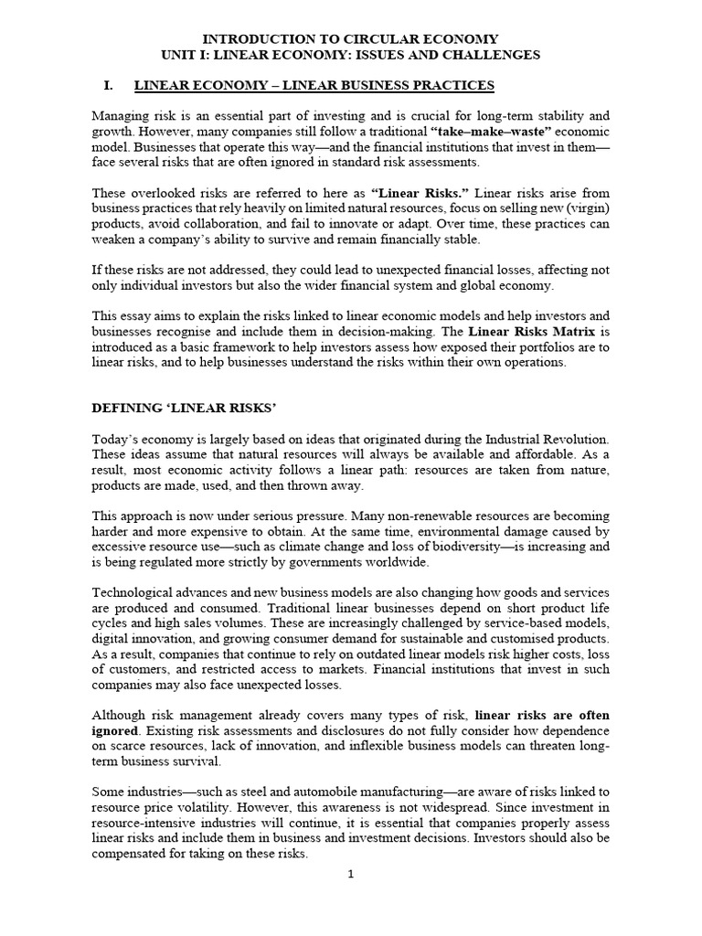 CIRCULAR ECONOMY | PDF | Recycling | Waste