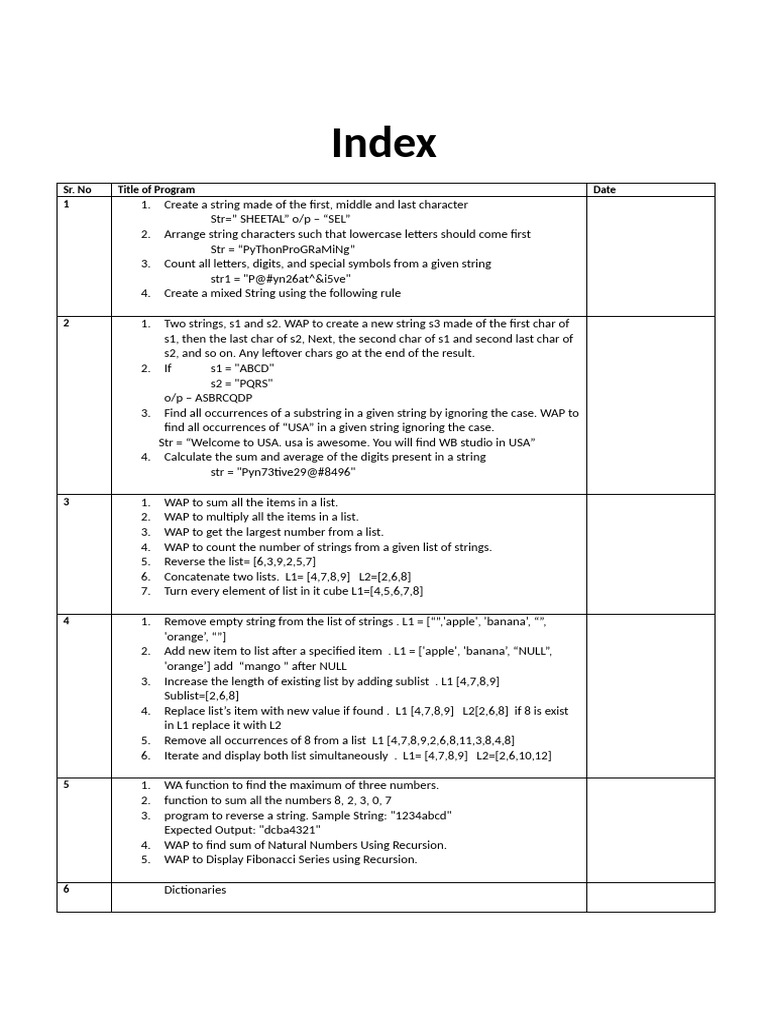 Index_PP | PDF | String (Computer Science) | Software Engineering