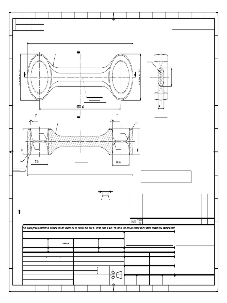 Forging Drawing Connectong Rod For Approval | PDF | Mechanical Engineering