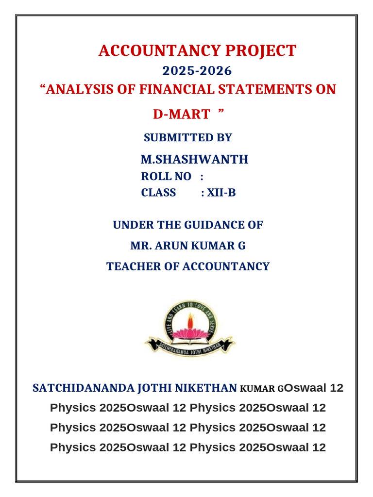Accountancy Front Page | PDF