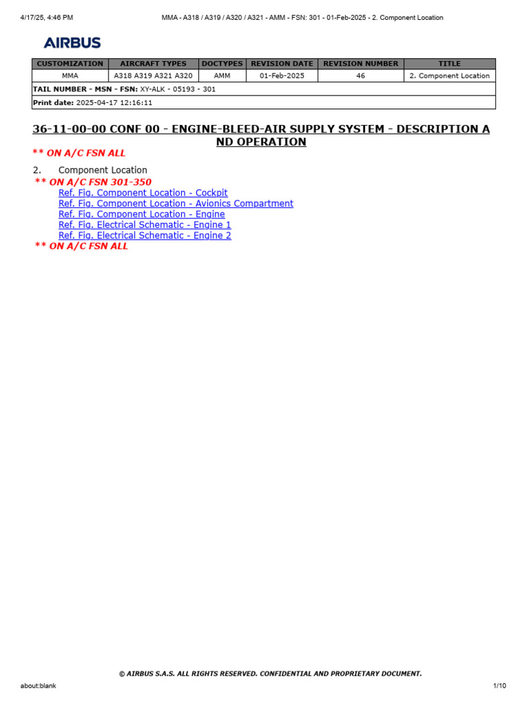 36-2 Component Location | PDF | Aviation | Airliner