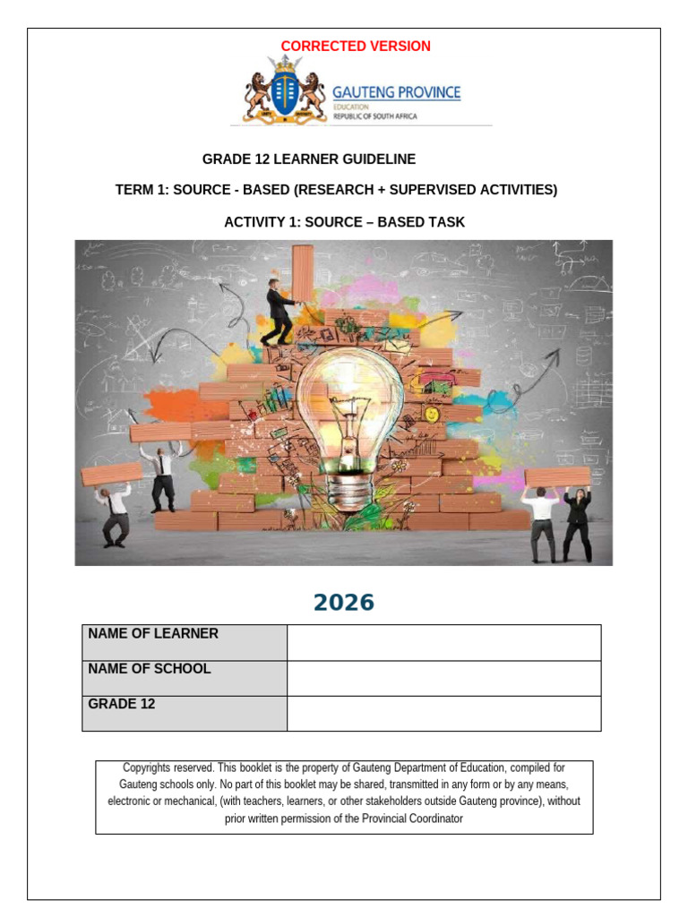 Final Corrected 2026 Grade12 Activity 1 Source - Based Task | PDF ...