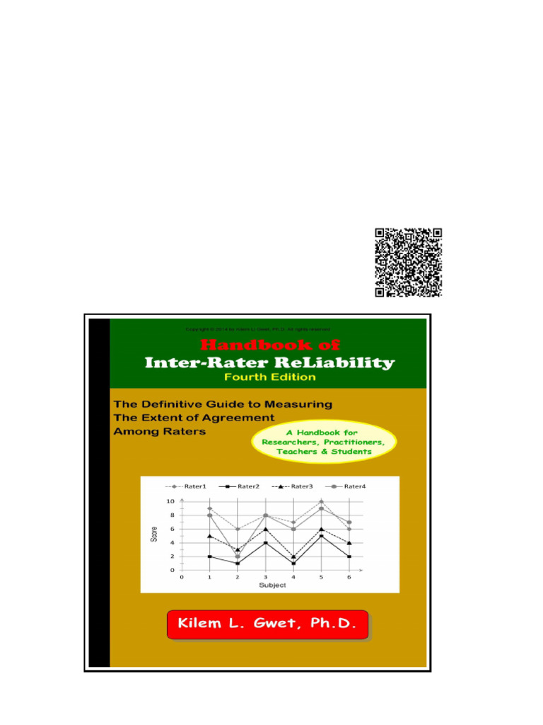 Handbook of Inter Rater Reliability 4th Edition Kilem L. Gwet | PDF ...