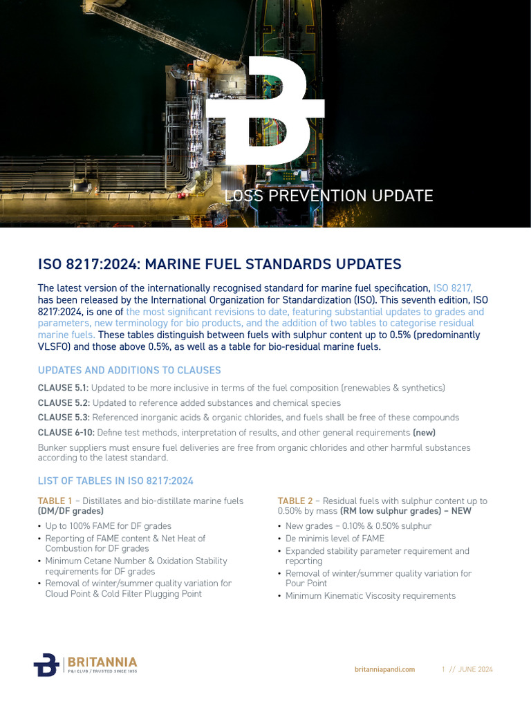 ISO 8217 2024 Marine Fuel Standards | PDF | Fuel Oil | Chemical Energy ...