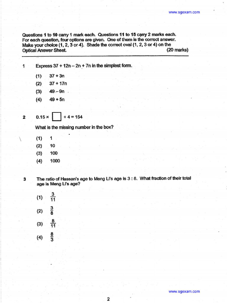 Sample Paper | PDF
