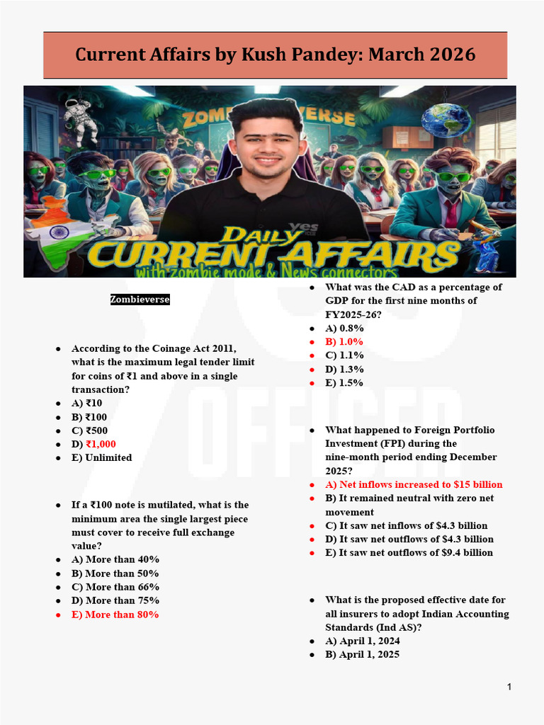 5th March 2026 Printable PDF | PDF
