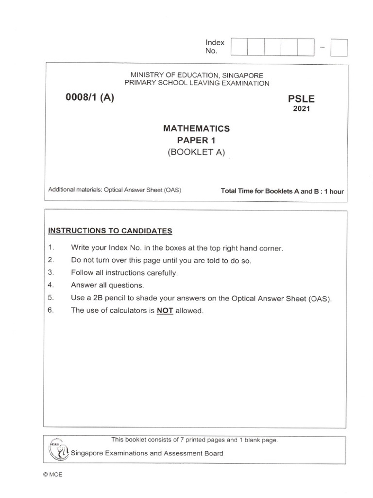 Psle Set 3 (2021) PDF | PDF