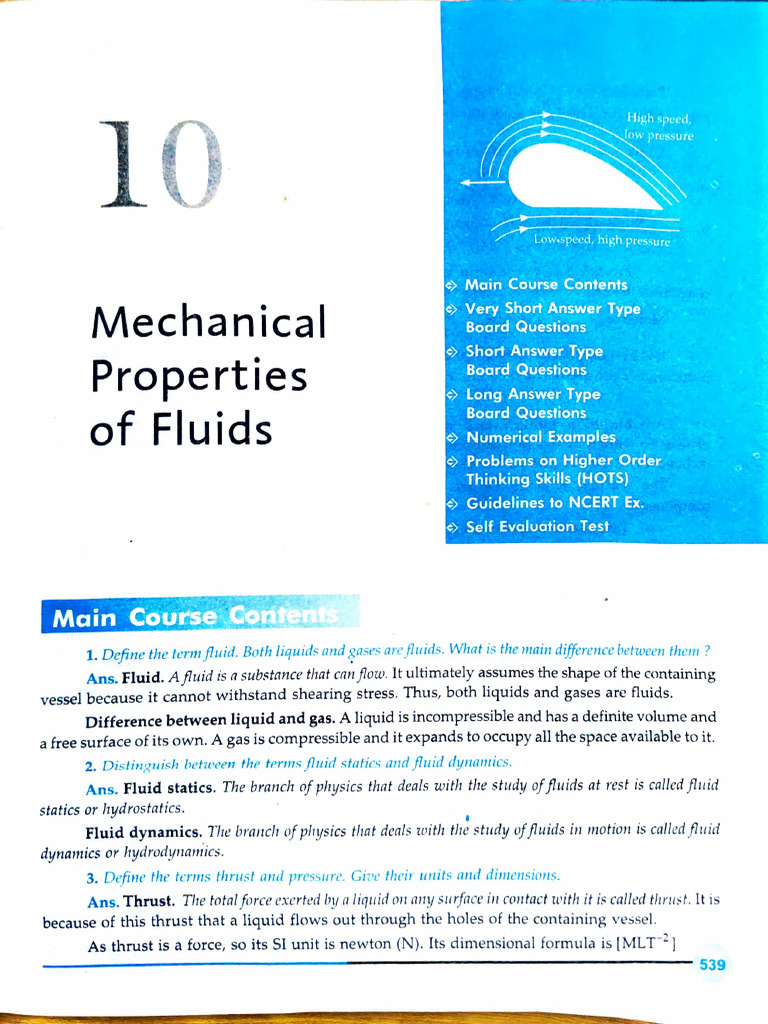 Mechanical Properties of Fluids | PDF