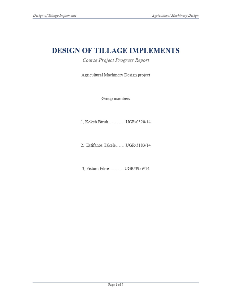 Design of Tillage Implements Introduction | PDF | Tillage | Agriculture