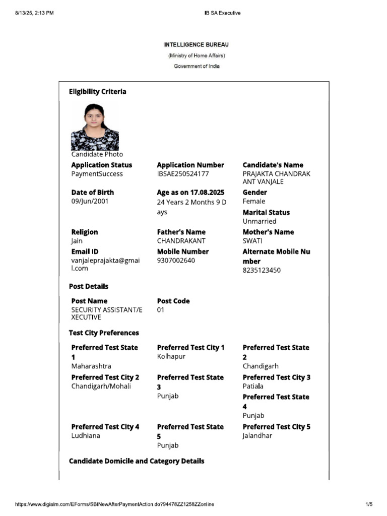 IB form | PDF