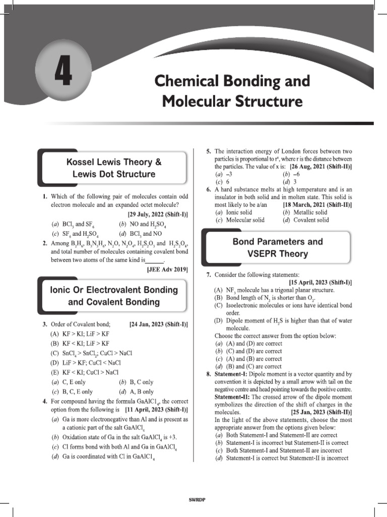 Chemical Bonding | PDF