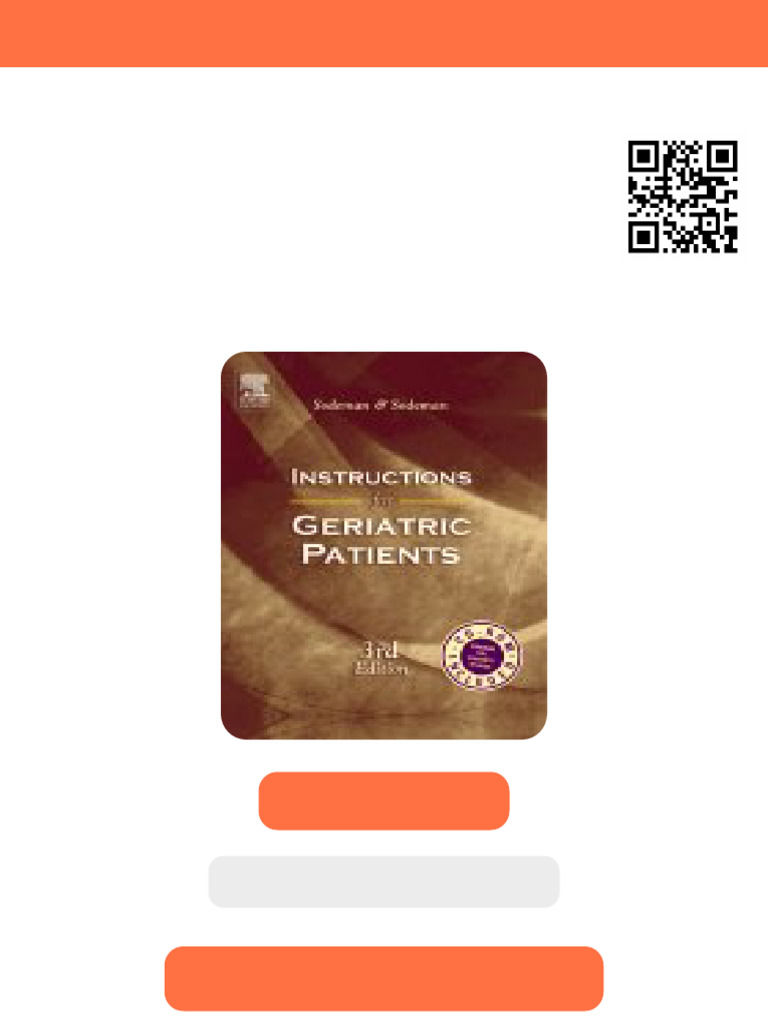 9544Instructions for Geriatric Patients 3rd Edition William A. Sodeman ...