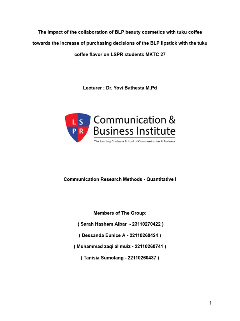 Communication Research Methods (UAS) . | PDF | Brand | Methodology