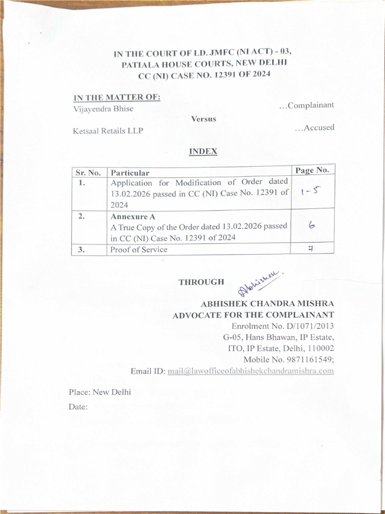 Application For Modification Order | PDF