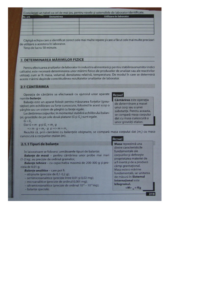 Balante de Laborator | PDF