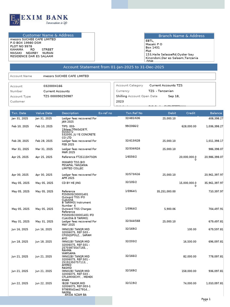 Bank Statement | PDF | Debits And Credits | Currency