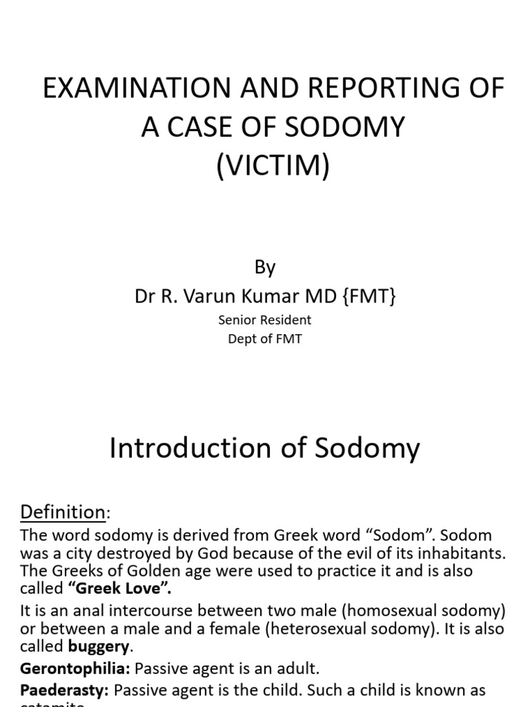 Sodomy Victim | PDF | Rectum | Digestive System