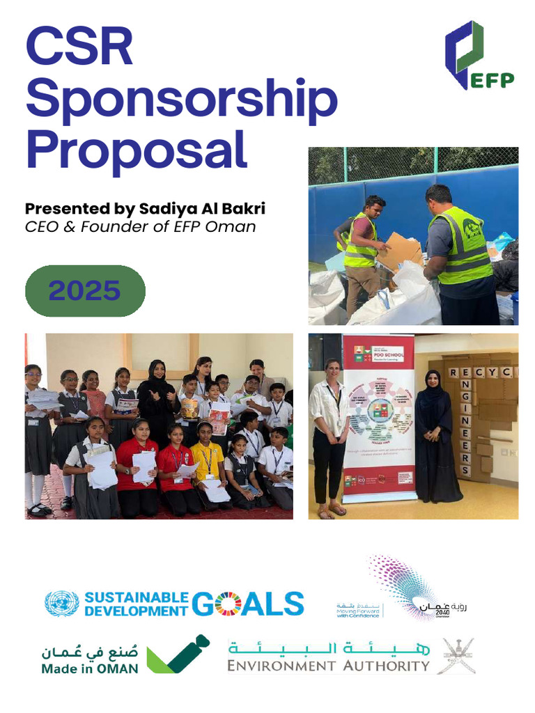 Save & Sustain CSR Proposal_compressed | PDF | Recycling | Sustainability
