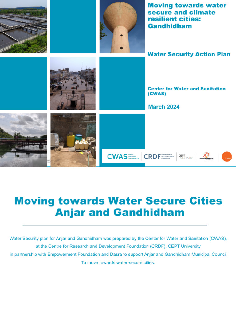 Gandhidham Water Security Action Plan | PDF | Groundwater | Water Security