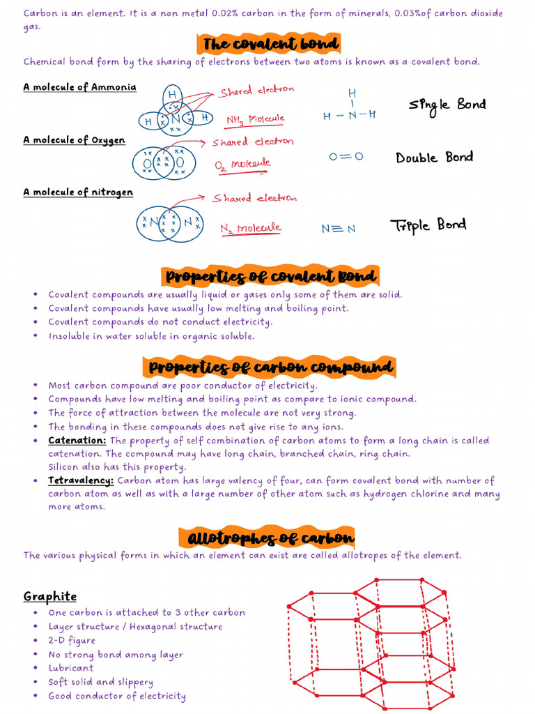 Chapter 4 Carbon and Its Compound (1) | PDF