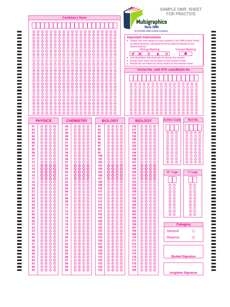 Omr Sheet | PDF
