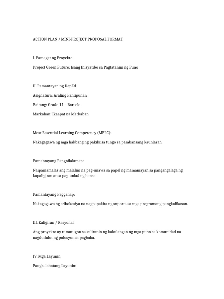 Tree Planting Project Proposal | PDF