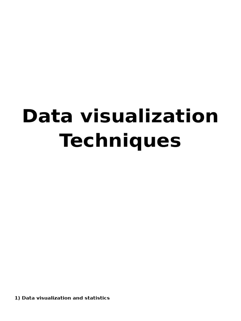 Data Visualization Techniques | PDF | Geographic Information System ...