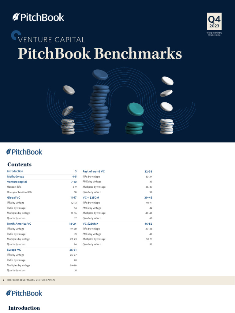 Q4 2023 PitchBook Benchmarks With Preliminary Q1 2024 Data Venture ...